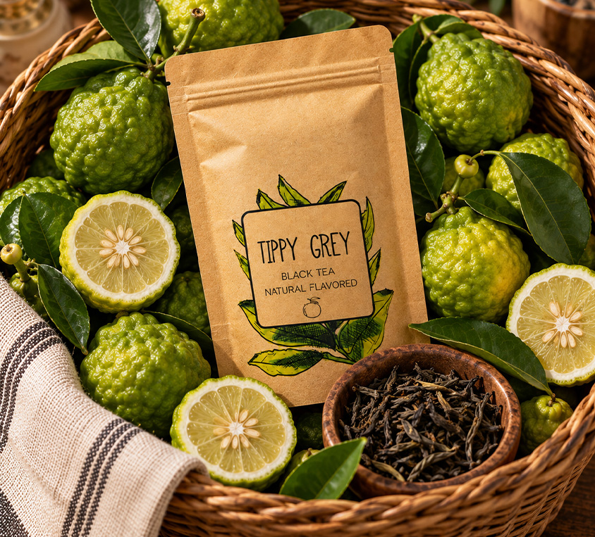 Tippy Earl Grey Leo Tea – czarna herbata Earl Grey z pączkami białej herbaty w doypacku 100g